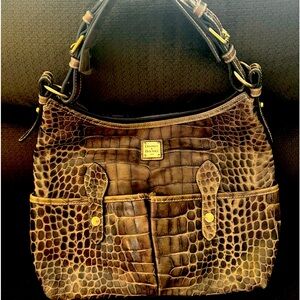 Vintage Dooney and Bourke collection bag with croc leather design
